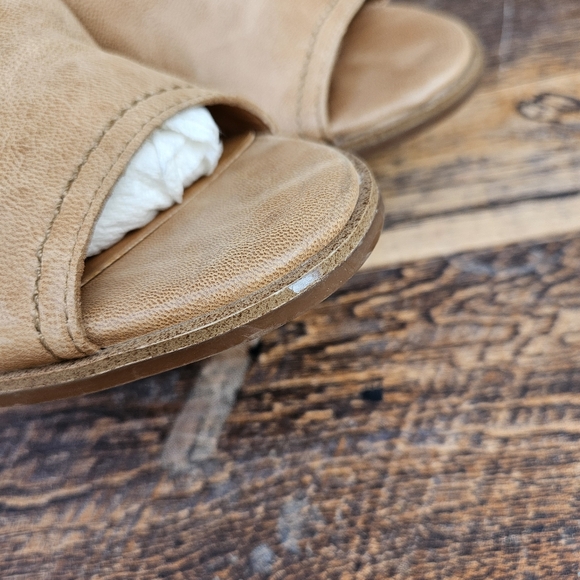 Lucky Brand Tan Peep-Toe Slingback Wedge Heels Size  6 - Picture 15 of 16